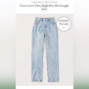 Abercrombie & Fitch Ultra High Rise 90s straight jeans curve love
